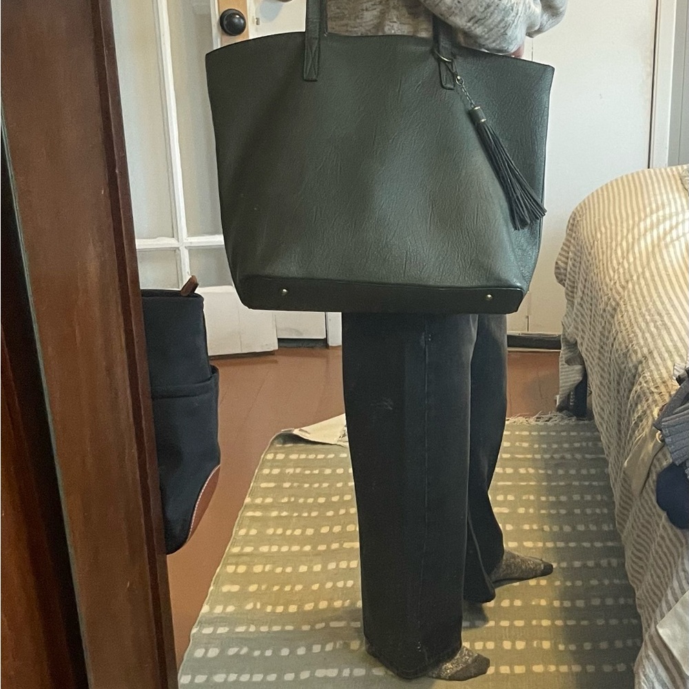 Large green Tote Bag